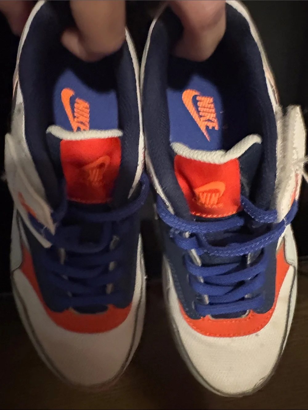 Nike Kids Blue, Orange & White Athletic Sneakers
